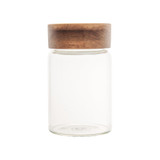 Glass Jar 250ml with Acacia Wood Lid - Round