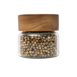 Glass Jar 100ml with Acacia Wood Lid - Round