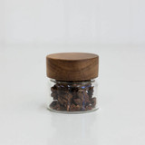 Glass Jar 100ml with Acacia Wood Lid - Round