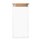 Glass Jar 1.75L with Bamboo Lid - Square