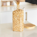 Glass Jar 1.75L with Bamboo Lid - Square