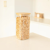 Glass Jar 1.75L with Bamboo Lid - Square