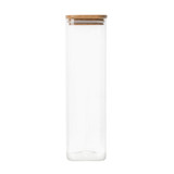 Glass Pasta Jar 1.5L with Bamboo Lid - Tall Square
