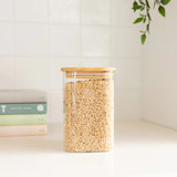 Glass Jar 1.25L with Bamboo Lid - Square