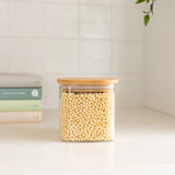Glass Jar 750ml with Bamboo Lid - Square