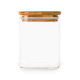 Glass Jar 500ml with Bamboo Lid - Square