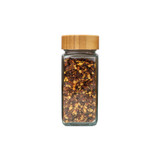 Glass Spice Jar 125ml with Bamboo Shaker Lid - Square
