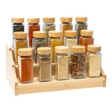Glass Spice Jar 125ml with Bamboo Shaker Lid - Square
