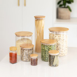 Glass Spice Jar 125ml with Bamboo Shaker Lid - Square