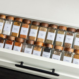 Glass Spice Jar 125ml with Acacia Wood Shaker Lid - Square