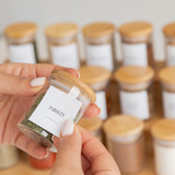 Square Herb & Spice Jar Labels White - 84 Pack