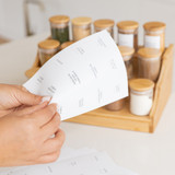 Square Herb & Spice Jar Labels White - 84 Pack