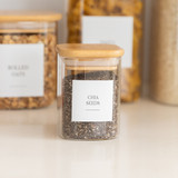 Square Herb & Spice Jar Labels White - 84 Pack
