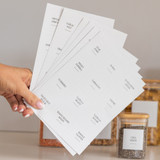 Square Herb & Spice Jar Labels White - 84 Pack