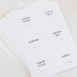 Square Pantry Labels White - 114 Pack