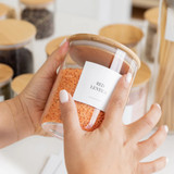 Square Pantry Labels White - 114 Pack