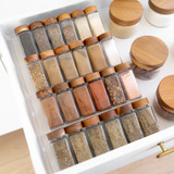 Acrylic Herb & Spice Jar Drawer Organiser - 4 Pack