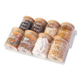 Acrylic Herb & Spice Jar Drawer Organiser - 4 Pack