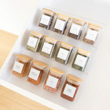 Acrylic Herb & Spice Jar Drawer Organiser - 4 Pack