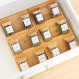 Bamboo Herb & Spice Jar Drawer Organiser