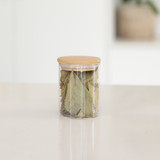 Glass Herb & Spice Jar 200ml with Bamboo Lid - Round