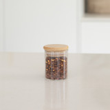 Glass Herb & Spice Jar 75ml with Bamboo Lid - Round