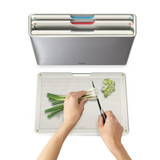 Joseph Joseph Folio 4-Piece Chopping Board Set with Case - Stone