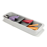 Joseph Joseph DrawerStore Compact Tiered Cutlery Organiser - Stone
