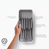 Joseph Joseph DrawerStore 2-Tier Compact Knife Drawer Organiser - Stone