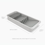 Joseph Joseph DrawerStore 2-Tier Compact Knife Drawer Organiser - Stone