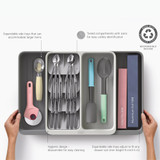 Joseph Joseph DrawerStore Expanding Gadget, Utensil & Cutlery Tray - Stone