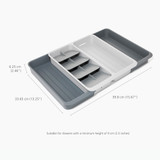 Joseph Joseph DrawerStore Expanding Gadget, Utensil & Cutlery Tray - Stone
