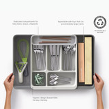 Joseph Joseph DrawerStore Expandable Cutlery, Utensil & Gadget Tray - Stone