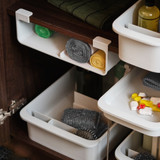 Joseph Joseph CupboardStore Under-Shelf Wrap, Foil & Bag Organiser Large - Stone