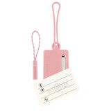 Silicone Luggage Tags with Zip Pullers 2 Pack - Black & Pink