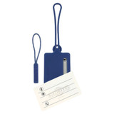 Silicone Luggage Tags with Zip Pullers 2 Pack - Blue & Navy