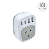 Globite Outbound Travel Adapter with 4 USB Ports - AU to EU