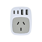 Globite Outbound Travel Adapter with 4 USB Ports - AU to US/CA