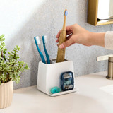 YouCopia Ledge Toothbrush Holder 2 Slot - White