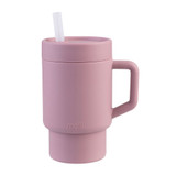 Melii Luxe Kids Silicone Tumbler Bottle with Straw 265ml - Pink