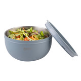 Oasis Stainless Steel Insulated Salad Bowl 2.8L - Hazy Blue