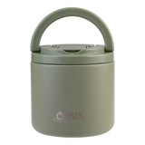 Oasis Stainless Steel Insulated Food Flask 550ml with Spork - Olive Green