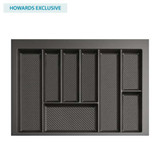 Howards 8 Compartment Cutlery Tray 65cm - Dark Grey