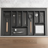 Howards 9 Compartment Cutlery Tray 75cm - Dark Grey