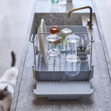 Joseph Joseph Extend Steel Plus Expandable Dish Rack - Stone