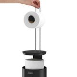 Joseph Joseph EasyStore Concealed 2-in-1 Toilet Roll Stand - Matte Black