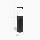 Joseph Joseph EasyStore Concealed 2-in-1 Toilet Roll Stand - Matte Black