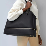 Stackers Work Handbag with 13" Laptop Pocket - Black