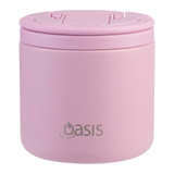 Oasis Stainless Steel Insulated Food Flask 500ml with Spork - Blush