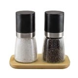 G&S 3 Piece Salt & Pepper Mill - Black